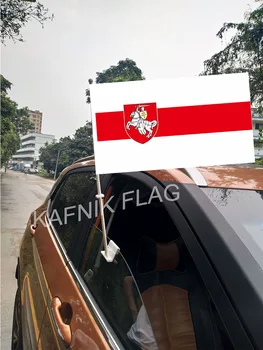 KAFNIK,30*45CM Baltarusijos White Knight Pagonya Lango Automobilių Vėliavas ir Plakatus Šalių Pasaulyje Užsakymą Vėliavas su 43/52cm stiebo už
