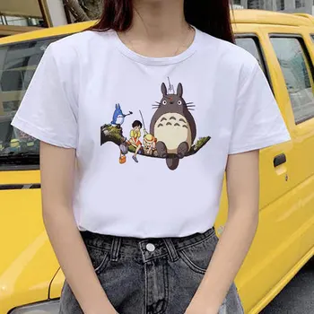 Kaimynas Totoro dvasia palieka T-shirt studio Ghibli Viper Japonų animacinių filmų anime moterų marškinėliai trumpomis rankovėmis Miyazaki drabužiai