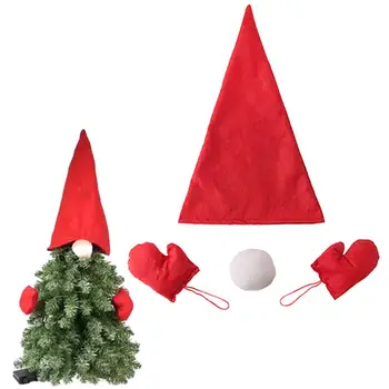 Kalėdos, Kalėdos Medis Viršų Skrybėlę Nosies Pirštinės Gnome Papuošalas Kabo 