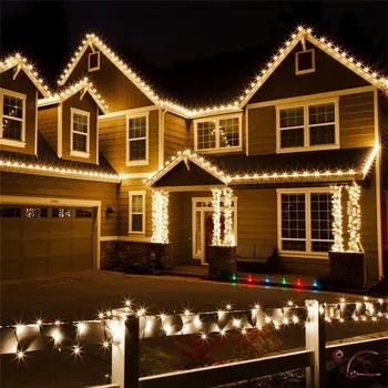 Kalėdos Lauko kalėdų šviesos led styginių šviesos 300M/100M/10M Luces Decoracion atostogų pasakų šviesos eglutės girliandas ES/JAV/jungtinė karalystė/AS Plug