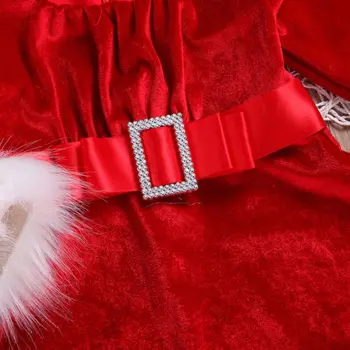 Kalėdos Vaikams, Vaikiška Merginos Kalėdų Santa Raudona Spalva Princesė One-Piece Suknelė MUS