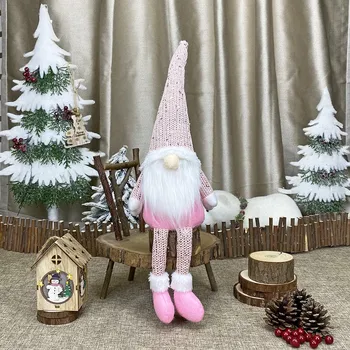 Kalėdų Beveidis Gnome Santa Kalėdų Medžio Kabo Ornamentu Lėlės Apdailos Namų Pakabukas Dovanos Lašas Papuošalai Šalies Prekių
