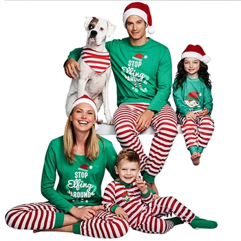 Kalėdų Drabužius Šeimos Rinkinių Kalėdų Pižama Šeimos Dovanos Atitinkančių Drabužių Kūdikiams, Vaikams, Spausdinimo Namų Sleepwear Pora Drabužiai