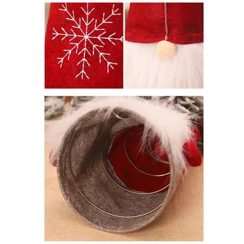 Kalėdų Eglutė Topper švedijos Gnome Apdailos Skrybėlę Beveidis Vyras Kalėdų Medžio Kabo Ornamentu Atostogų Šalis Produktai