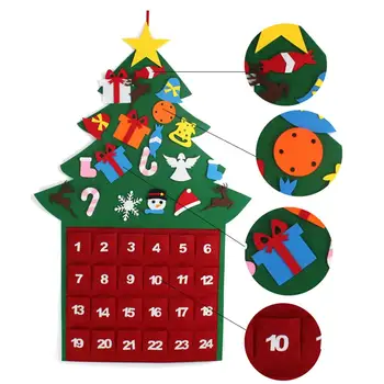 Kalėdų Kalendoriaus Medžio Formos Atgalinės Atskaitos Advento Kalendorius Kalėdų Sienos Kabo Ornamentu Šalies Kalėdinė Dekoracija Namų Dekoro