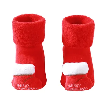 Kalėdų Naujagimiui Mergaitės Berniukai 3D Animacinių filmų Gyvūnų Anti-Slip Kojinės Šlepetės kūdikiams, vaikams, vaikų, žiemą šiltas kojines storos kojinės