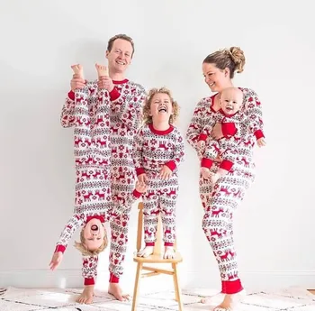 Kalėdų Naujų Rudens Kūdikių ir vaikų patogus medvilnės pižama animacinių filmų longe kombinezonas dviejų dalių kostiumas 2-7y