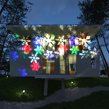 Kalėdų Projektoriaus Šviesos Sukasi Snaigės, Pūga Lazerinis Projektorius Scenos Šviesos Šventė naujieji Metai, Kalėdos Šalis Lauko