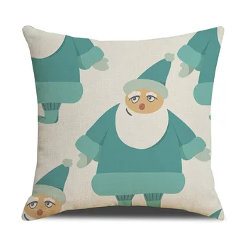 Kalėdų serijos namų užvalkalas animacinių filmų vyras snaigės medvilnės skalbiniai spausdinimo pagalvių užvalkalus sofa-lova, biuro pagalvė pagalvėlės dangtis