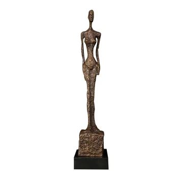 Kambario dekoracija Giacometti Bronzinė statula pav dekoratyvinės statulos, skulptūros