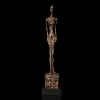 Kambario dekoracija Giacometti Bronzinė statula pav dekoratyvinės statulos, skulptūros