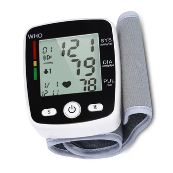 Kamertonas ' Įkrovimo BP Sphygmomanometer Kraujo Spaudimas Automatinė LCD Riešo Kraujo Spaudimą, Stebėti Širdies Plakimas Norma Pulso Matuoklis