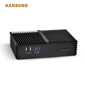 Kansung Pigus Ventiliatoriaus X86 Mini PC 12V Intel Core i3-4005U/ Core i5-4200U/Core i7-4500U Procesorius Stalinio Kompiuterio 