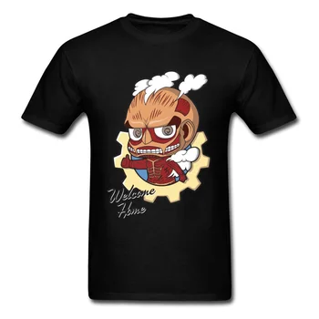 Kapitonas T-shirt Vyrai Apklausos Korpusas Marškinėliai Ataka Titan Marškinėlius Nauja Japonijos Anime Spausdinti Šukuotinės Medvilnės Didmeninė Tees XXXL