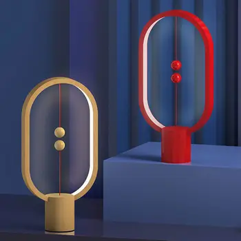 Karšto Dropship USB Įkrovimo Hengpro Balansas LED Stalo Lempa Elipsės Magnetinio ore Jungiklis Akių Priežiūros Nakties Šviesos Prisilietimu Kontrolė