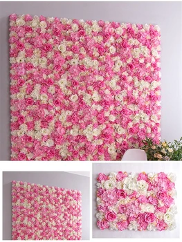 Karšto gėlių sienos 40x60cm šilko rožė, dirbtinės gėlės, vestuvių dekoravimas aukštos kokybės romantiškas vestuvių fone apdaila