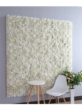 Karšto gėlių sienos 40x60cm šilko rožė, dirbtinės gėlės, vestuvių dekoravimas aukštos kokybės romantiškas vestuvių fone apdaila