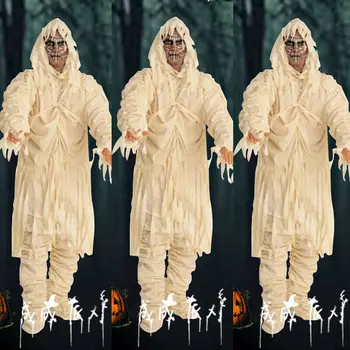 Karšto Kruvinas Mėsininkas Kostiumas Siaubo Pabaisa Žudikas Baisu Halloween Mumija Baisu Prijuostė Vyrų Kaukė Fancy Dress Siaubo Vyrų Apranga