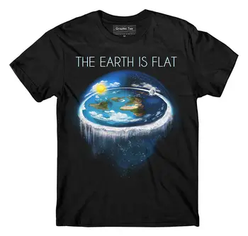 Karšto Pardavimo Mados Plokščią Žemę Marškinėlius,Žemė Yra Plokščia,Skliautas, Kapus Sąmokslo, Naujas Pasaulis FE1 Spausdinti Laisvalaikio T-Shirt Vyrai Prekės