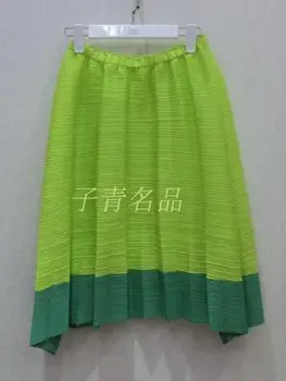 KARŠTO PARDAVIMO Miyake Mados kratinys nėrinių sijonas aukštų Saldainiai spalvos juosmens plisuotas sijonas SANDĖLYJE