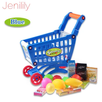 Karšto Pardavimo Modeliavimas Plastikinių Pirkinių Krepšelį Nustatyti Vaisių, Daržovių, Maisto Produktų, Žaislų Mergaitėms, Vaikams, Apsimesti Žaisti Švietimo Žaislai