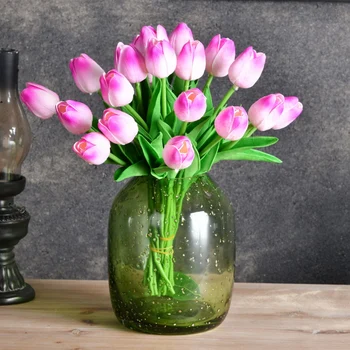 KARŠTO PARDAVIMO Violetinės Tulpės, Dirbtinės Gėlės, Vestuvių Puokštės, Vestuvių Šalies Namų Biuro Apdailos(30Pcs)