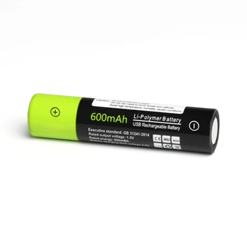 Karšto pardavimo ZNTER 1,5 V AAA tipo akumuliatorius 600mAh USB įkraunama ličio polimero baterija greitai įkrauti per Mikro USB kabelis