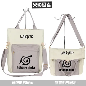 Karšto pardavimui, Anime One Piece Kuprinė Naruto Drobė maišelis Daugiafunkcinis krepšys Pečių maišą SCasual Krepšiai, rankinės kuprinę dovanų