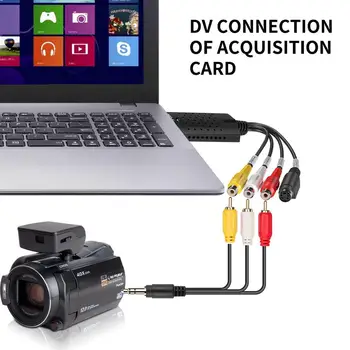 Karšto parduoti! Easycap USB 2.0 Konverteris TV Video Audio VHS į DVD HDD Užfiksuoti Kortelės Adapteriu IKI USB 2.0 Video Adapteris su Garsu FS