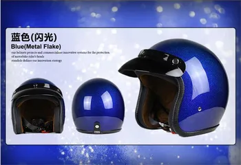 KARŠTO parduoti Motociklo Šalmas Chopper Retro Kasko kaukė-dovanų, Derliaus Atidaryti Veido Senosios Mokyklos Casque Moto Cacapete DOT