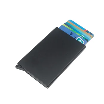 Karšto stiliaus aliuminio lydinio piniginės RIFD shield anti-theft automatinio atjungimo kortelė pakuotėje