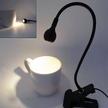 Karšto USB Ventiliatorius Lanksti LED Šviesos Stalo Lempos Su Clip Nešiojamas PC Kompiuteris Juoda Dalykėlių Mažas Energijos Suvartojimas