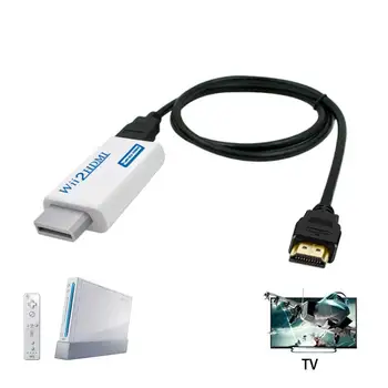KARŠTO Wii į HDMI Konverteris su 5ft Didelės Spartos HDMI Kabelis Wii2HDMI Adapteris Output Video&o su 3,5 mm Jack-o, Parama