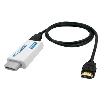 KARŠTO Wii į HDMI Konverteris su 5ft Didelės Spartos HDMI Kabelis Wii2HDMI Adapteris Output Video&o su 3,5 mm Jack-o, Parama