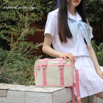 Kasdien Japonijos studentų krepšys, rankinė, saldainiai spalva aukštosios mokyklos studentas JK vienodas maišelį pečių maišą mini krepšys panele