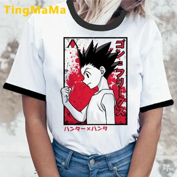 Kawaii Hunter X Hunter Marškinėliai Moterims Juokingas Vasaros Viršūnes Animacinių filmų HISOKA MOROW Grafinis Tees Harajuku Unisex Anime T-shirt Moteris