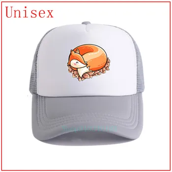Kawaii Mielas Fox Riesta Lapų Dizaino Skrybėlė Beisbolo Kepurė Vyrams, Moterims, Siuvinėjimo skrybėlę su plastiko skydas įrengtas skrybėlę anime skrybėlę