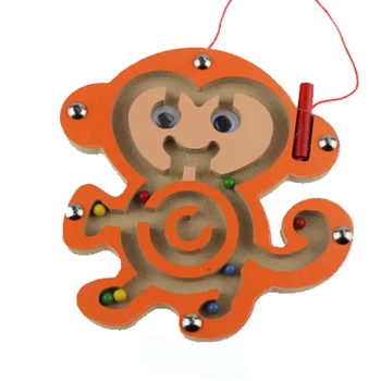 Kawaii Mielas Gyvūnų Beždžionė Žuvų Biedronka Puzzle Labirintas Žaislai Žaidimas Medžio Magija, Žaidimai Vaikams Magnetas Vaikų Švietimo Dėlionės, Žaislų