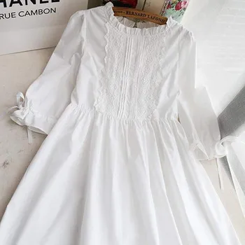 Kawaii Suknelės Moterims, Baltos spalvos Suknelė Puikus Saldus Mergaitė, Japonų Stiliaus Nėrinių Suknelės Vasaros Drabužių Elegantiškas Ponios 2020 m.