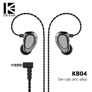 KBEAR KB04 1BA+1DD Hibridiniai Vairuotojai Ausyje Ausinės HIFI DJ Stebėti Ausinės Ausinių Su 2PIN Kabelis Metalo Ausinių KBEAR KB04/KB10