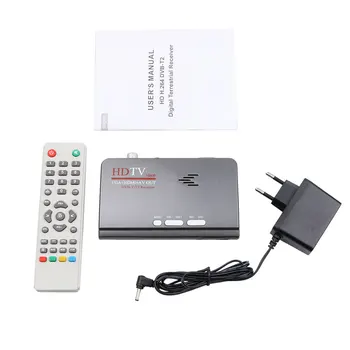 Kebidumei Skaitmeninės Antžeminės 1080P DVB-T/T2 TV Box VGA, AV CVBS Imtuvas Imtuvas Su Nuotolinio Valdymo HD 1080P VGA DVB-T2 TV Box