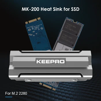 KEEPRO MK-200 Aliuminio Lydinys 2 M. NVME 2280 Aušintuvas Pasyvus Radiatorius PCI-E Kietojo Disko Metalo Heatsink