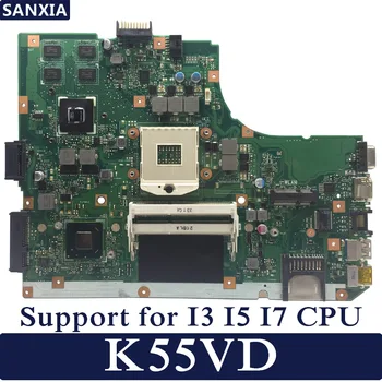 KEFU K55VD Nešiojamas plokštę už ASUS K55VD K55A A55VD F55VD K55V originalus mainboard Parama I7 CPU