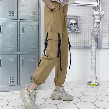 Kelnės Moterims, Hip-Hop Ilgai Krovinių Kelnės Korėjos Stiliaus Harjauku Atsitiktinis Paprastos Poros Streetwear Studentų Aukštos Kokybės Ponios Minkštas