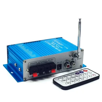 Kentiger HY-602 Su 12V5A Maitinimo Adapteris+Garso Kabelis+IR Kontrolės Stiprintuvo Mini Nešiojamieji LED Ekranas, USB, SD, FM Grotuvas Amp