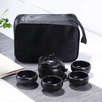 Keramikos arbatinukas virdulys gaiwan arbatos puodelis puer kinų arbatos puodą nešiojamų arbatos rinkinys su kelionės krepšys Nemokamas pristatymas