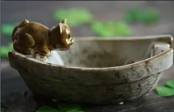 Keramikos kačių, žuvų valtis muilo patiekalas Vaisių saldainiai patiekalas vonios aksesuarų rinkinys, rinkinys, vestuvių namų dekoro rankdarbių porceliano statulėlės