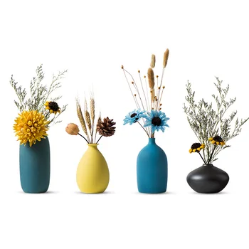 Keramikos Vaza Gėlių kompozicijų Džiovintų Gėlių Paprasta Kūrybos Augti Vandens Gėlių Turėtojas Kambarį Namo Apdaila