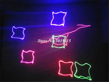 Keturios Objektyvo Stiprus RGBY Lazerių Šou Sistema Etape Diskoteka Šalies kalėdinė dekoracija Lazerio šviesos DMX DJ įranga projekto 500meters