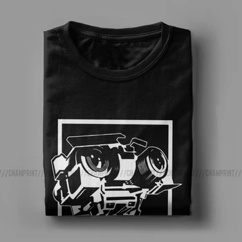 Kietas Johnny 5 T-Marškinėliai Vyrams, Apvalios Kaklo Grynos Medvilnės T Shirts Trumpojo Jungimo 80-ųjų Retro Robotas Filmus Marškinėliai, Dovanų Idėjos, Topai